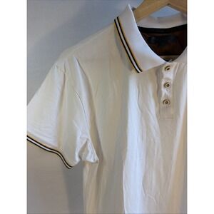 Nick Danger White Short Sleeve Stretch Polo Shirt Mens Size M